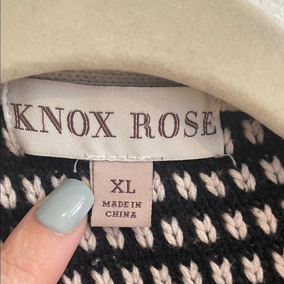 Knox Rose Black and Cream Cardigan - Picture 3 of 9
